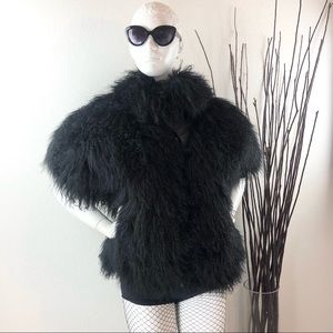 90s Vintage Fur Convertible Coat/Vest